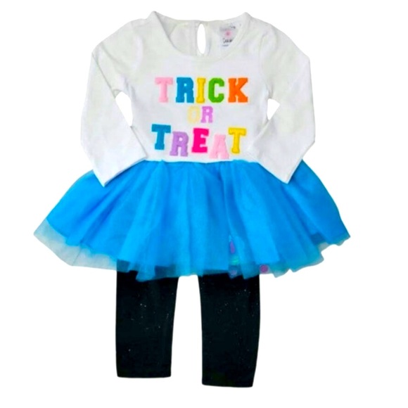 Counting Daisies Girls Long Sleeve Tunic Tutu & Legging Set, Trick or Treat - Picture 1 of 9